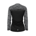 Womens MTB Jersey Black Grey Thermal - Back