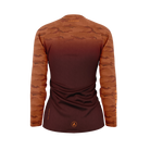 Womens MTB Jersey Orange / Brown Thermal - Back