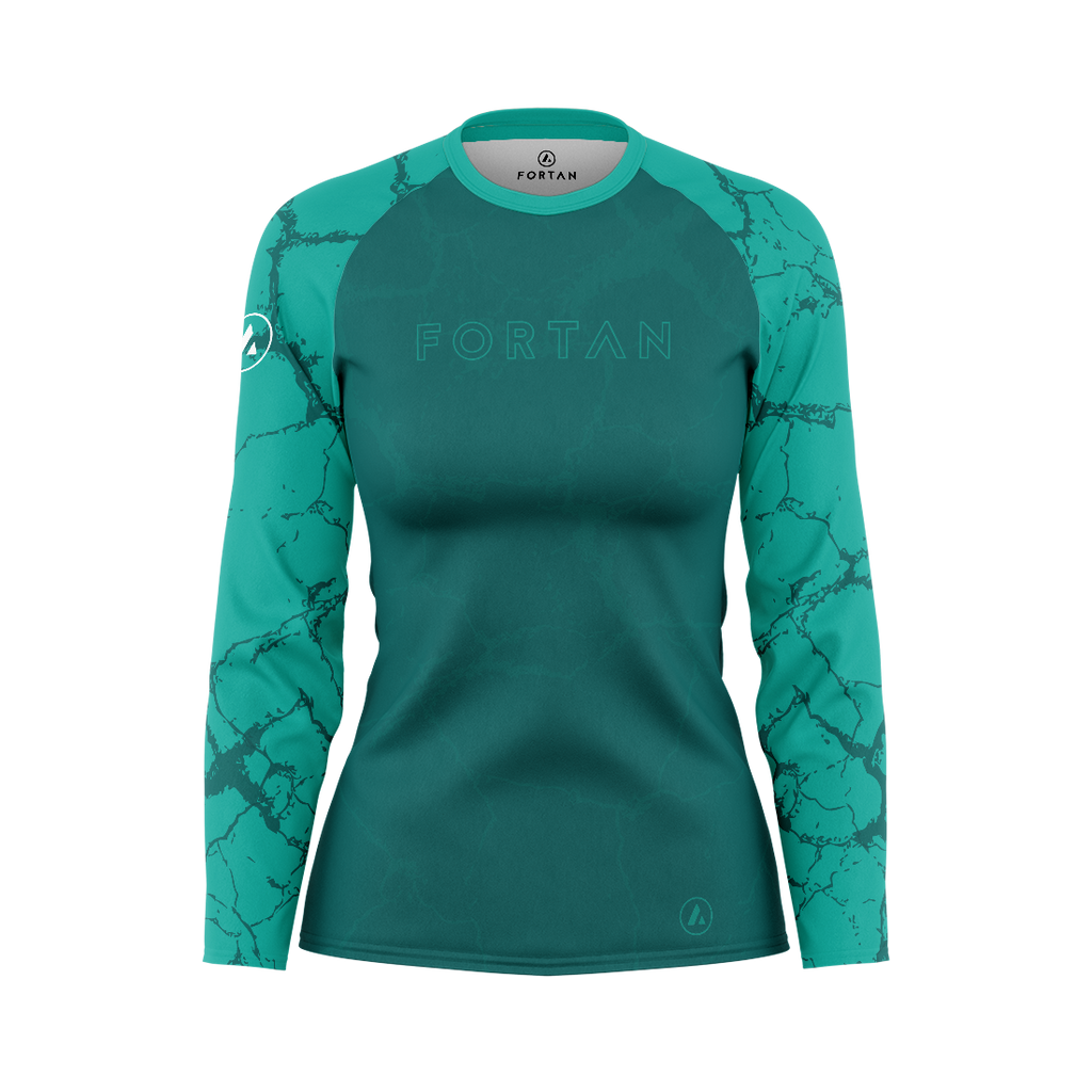 Womens MTB Jersey Teal - Front
